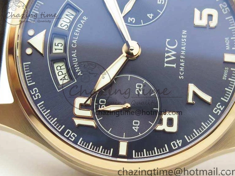 MIROTIME 0730 Big Pilot Real PR IW502701 RG YLF 1:1 Best Edition Blue Dial On Calfskin Strap A Classic 7225